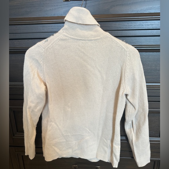 LOFT Turtleneck Rhinestone Winter Sweater - Picture 3 of 3